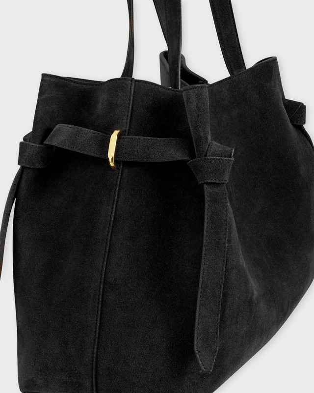 YUZEFI Bag Gyoza Tote Suede Black ONESIZE