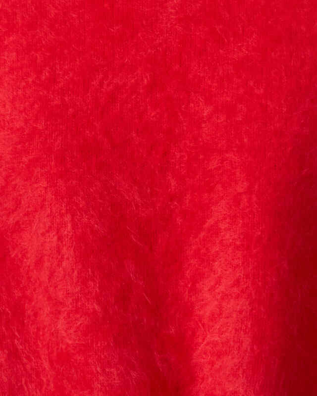 Soft Goat Striktrøje Brushed Crewneck Red L
