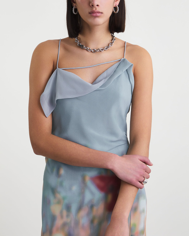 Acne Studios Dress Ruffle Strap Dusty blue 36