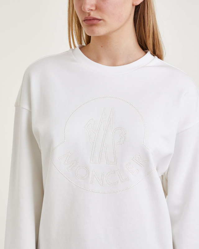 Moncler Sweater Crewneck Felpa Girocollo Natural M