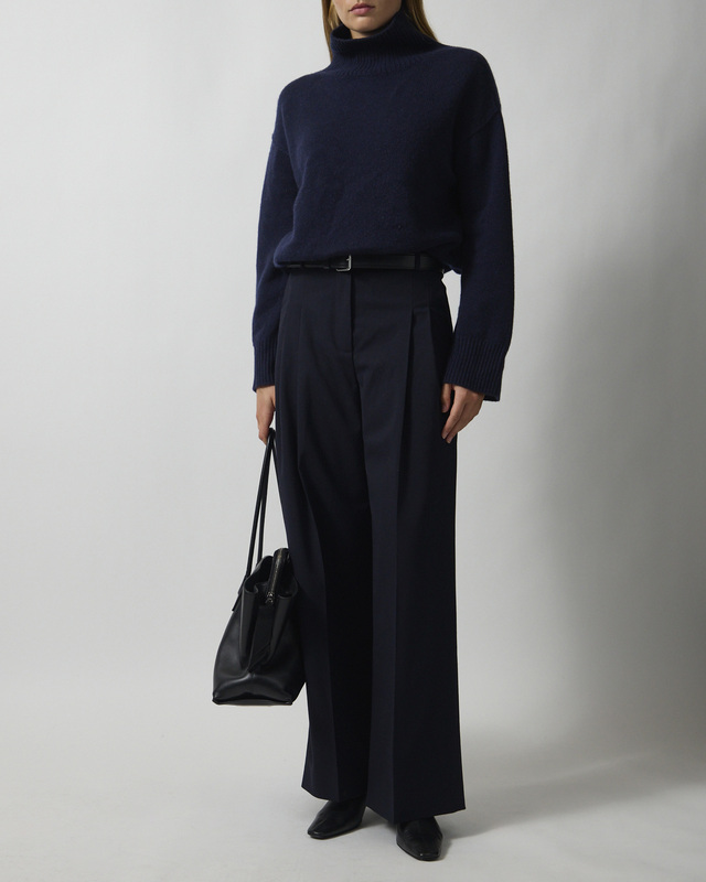 Soft Goat Genser Boyfriend Turtleneck Navy S