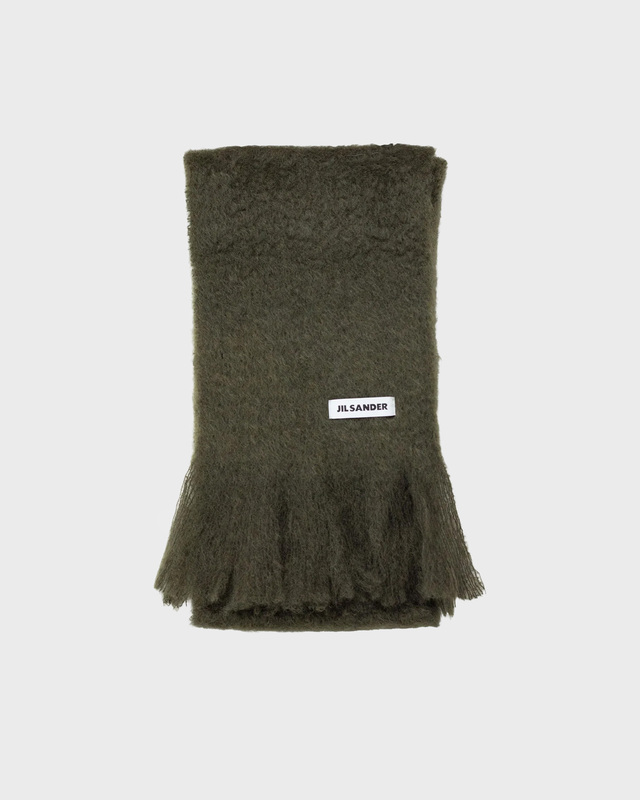 Jil Sander Skjerf Plain Dark Green ONESIZE