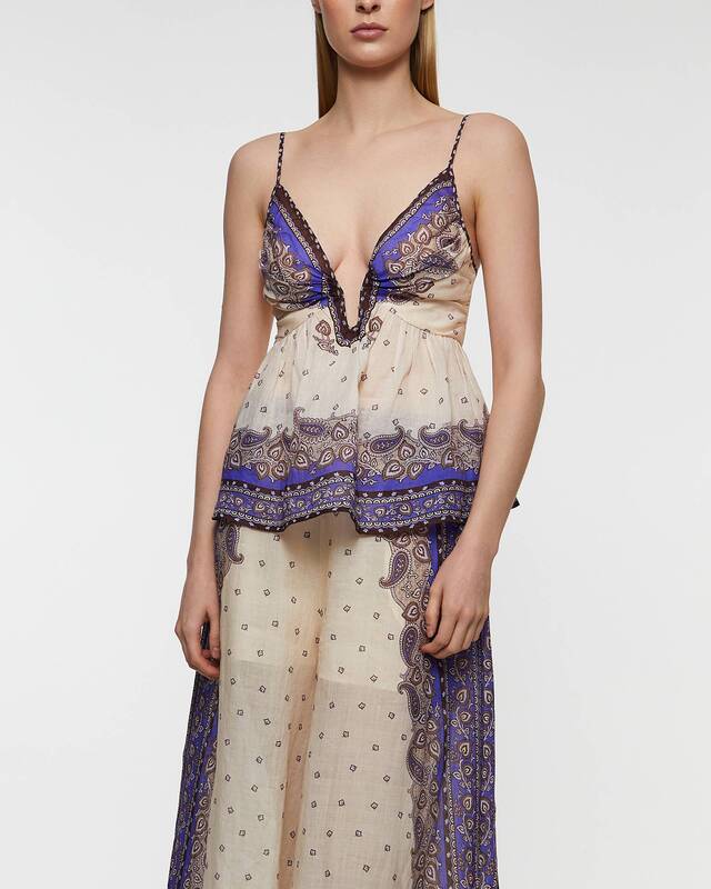 Zimmermann Topp Maxine Plunge Cami Lila 0 (XS-S)