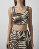 Malina Topp Mereya Jacquard Cropped Vit/brun 34
