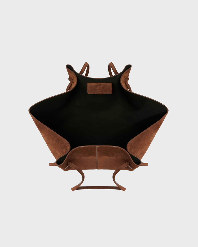 YUZEFI Large Mochi Suede Bag Chocolate ONESIZE