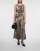 Acne Studios Klänning Satin Snake Print Brun 38