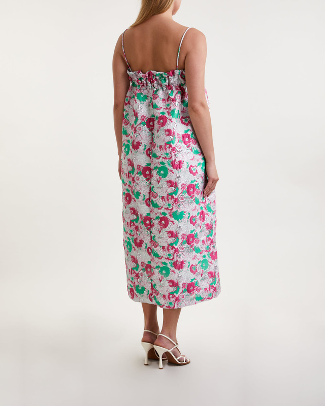 Ganni Jacquard Strap Klänning  Ljusrosa 34