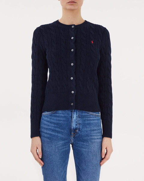 Cardigan Cable Long Sleeve Navy 1