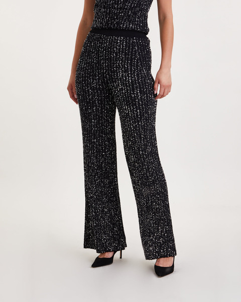 Palazzo trousers with sequins Silver 2