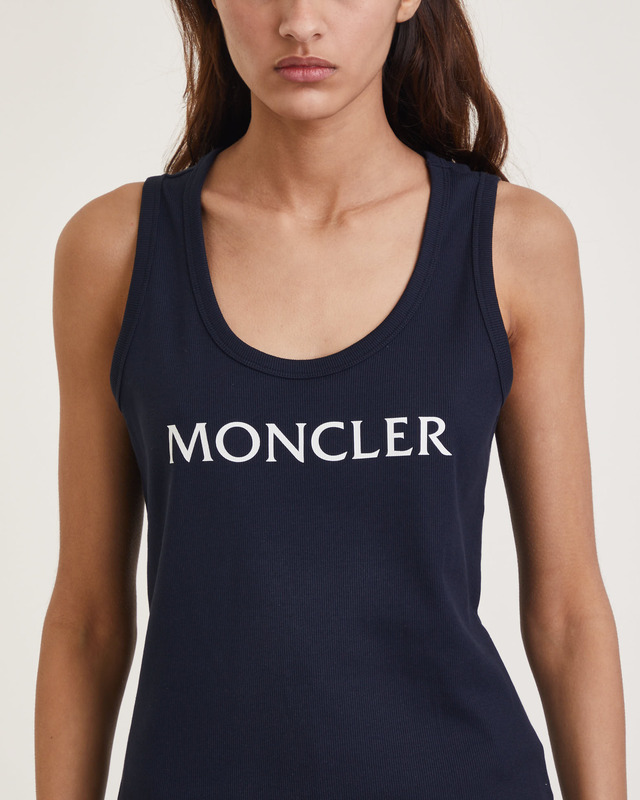 Moncler Tank Top Logo Sleeveless Navy S