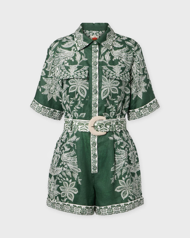 FARM Rio Romper Miranda Short Sleeve Grön L