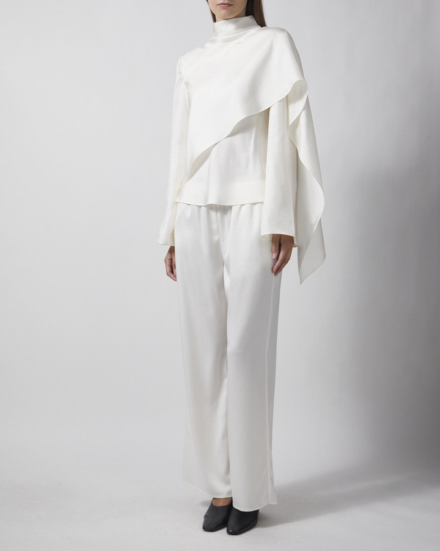 RÓHE Topp Silk Foulard Cream 36