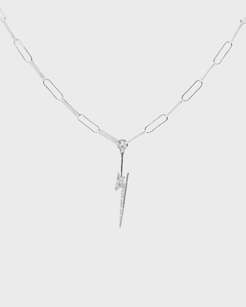 Bolt Chain Necklace Silver ONESIZE 1