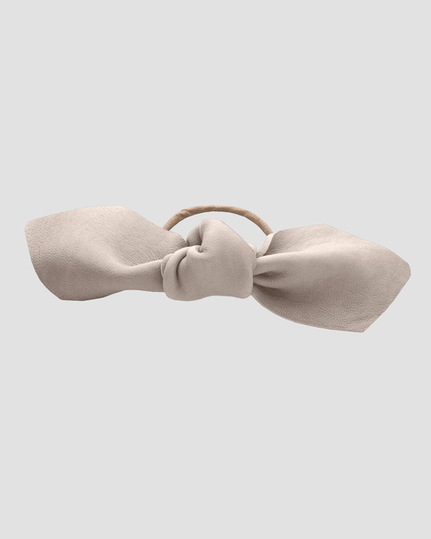Hårband Leather Bowtie Creme ONESIZE 1