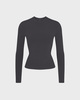 Skims T-shirt Cotton Jersey Long Sleeve Soot XL