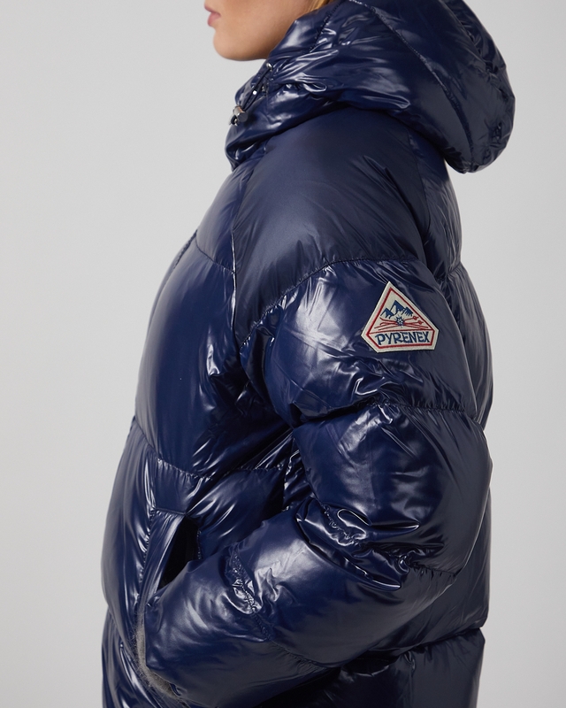 Pyrenex Jacket Unisex Sten Hooded Down Blue S