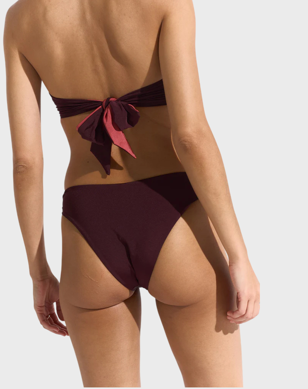 Seaquelle Bikini Bottom Twisted Burgundy M