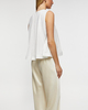 Vince Top Pleated A-Line Crew Neck Offwhite M