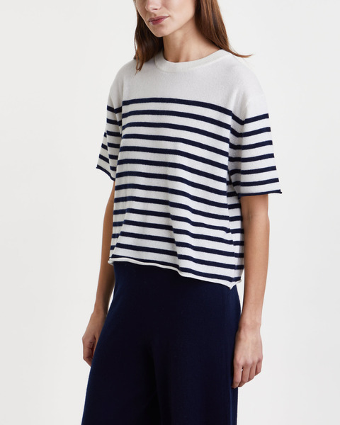 T-Shirt Cila Stripe Cashmere Blå/vit 2