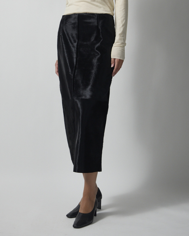 Dagmar Skjørt Pony Leather Black 36