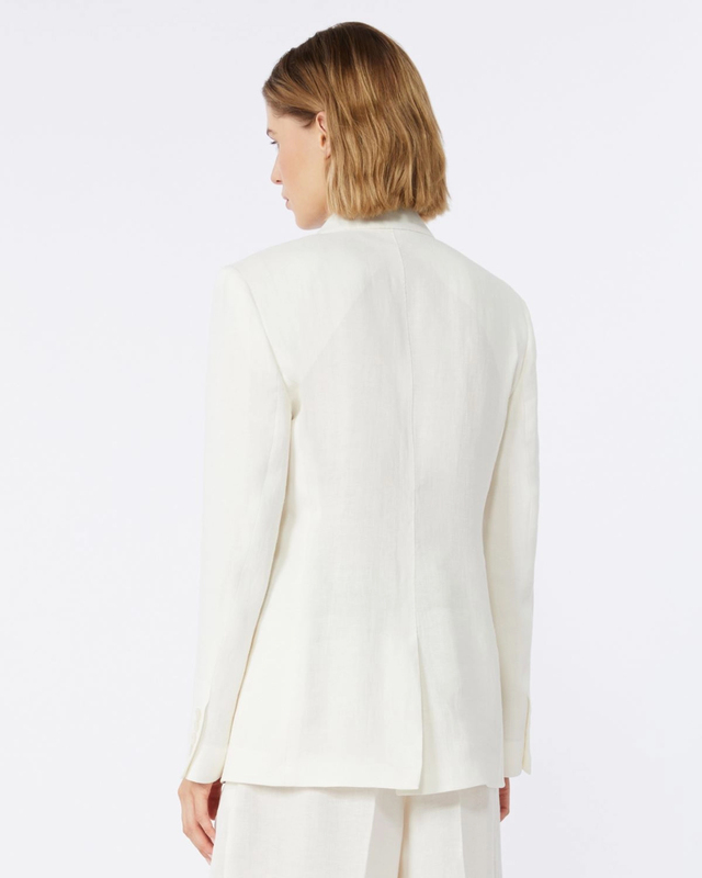 Max Mara Studio Blazer Linen Twill Natural IT 44 (EUR M-L)