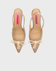 Custommade Heels Ayanna Satin Pearls Beige EUR 39