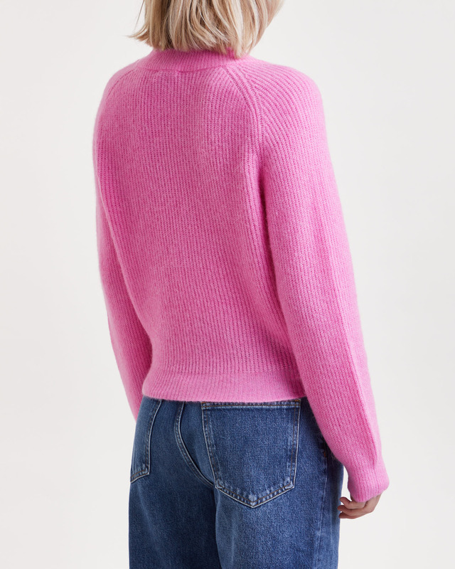 Ganni Cardigan Soft Wool Solid  Rosa S