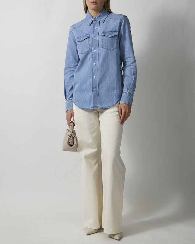 Wakakuu Icons Shirt Anja Denim Light blue wash XL