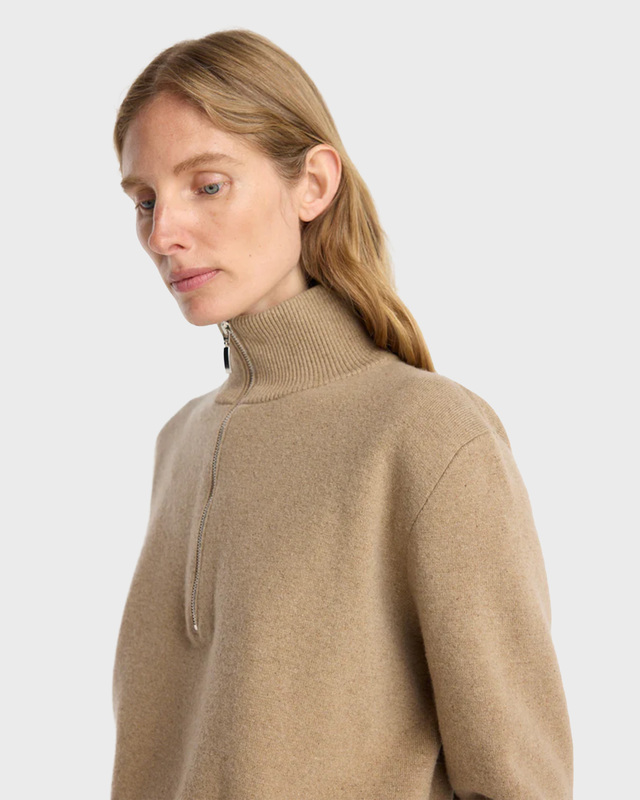RÓHE Pologenser Zipped mouliné Camel 38