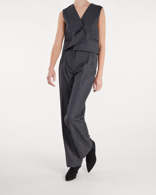 The Garment Trousers Princeton Pleat Grå UK 12 (EUR 40)