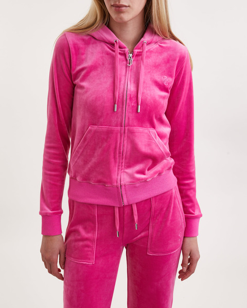 Hoodie Classic Velour Zip Rosa 1