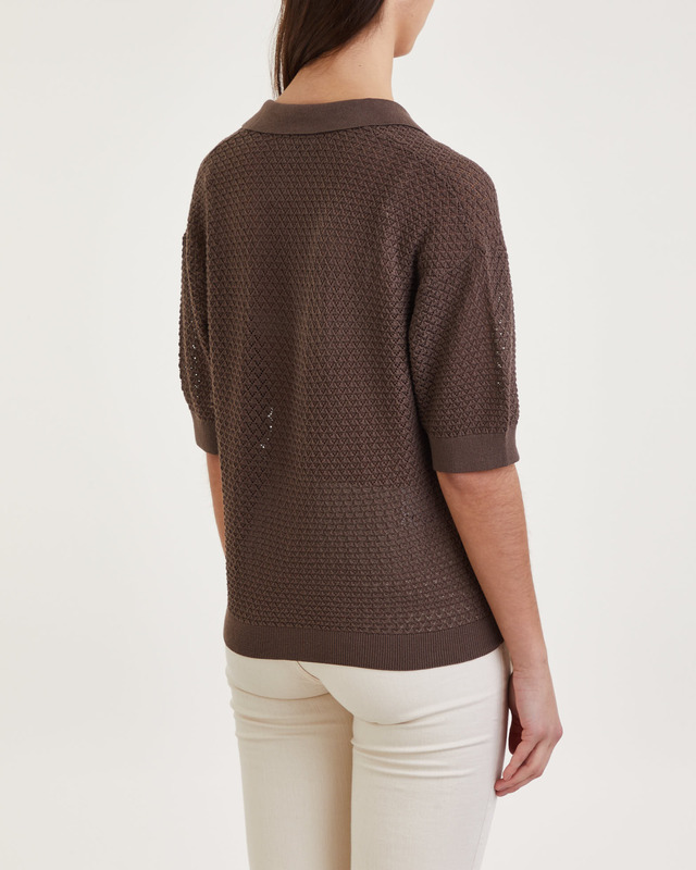 The Garment Top Tanzania Polo Espresso UK 8 (EUR 36)