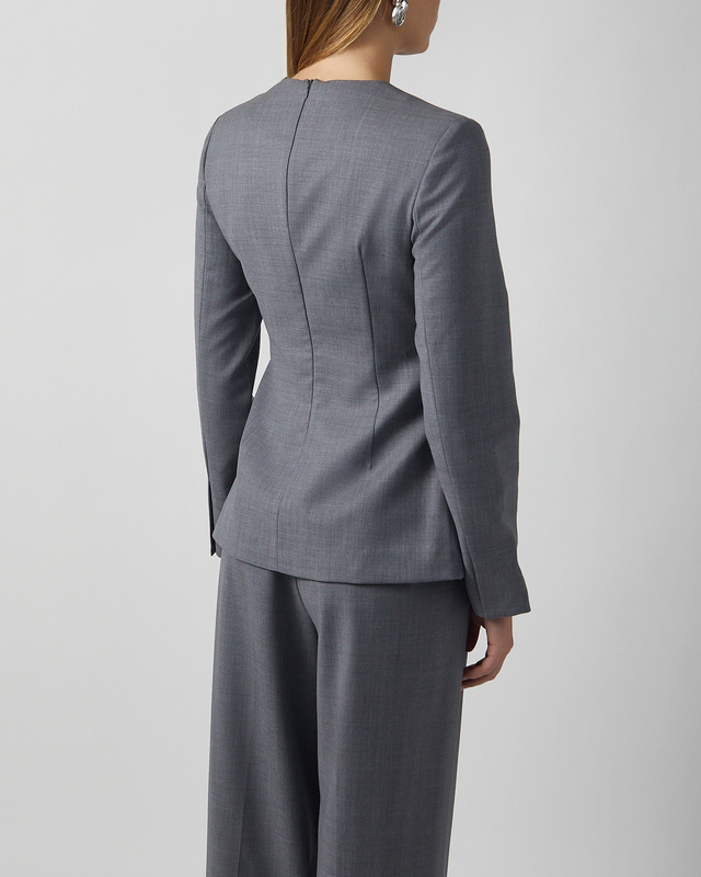 Malina Blus Athina Tailored Long Sleeve Grå 34