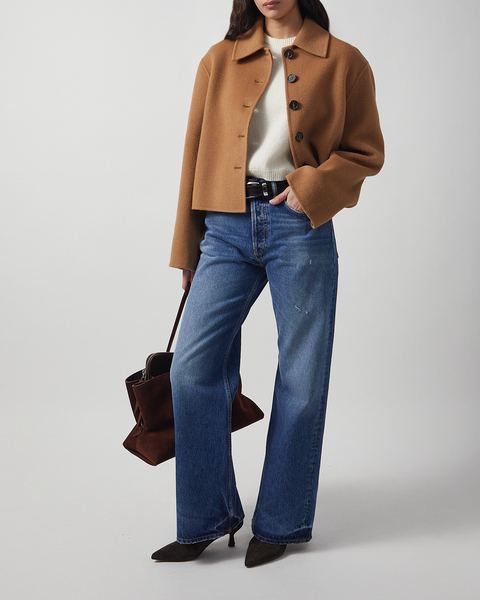 Jacket Crop Wool Camel 2