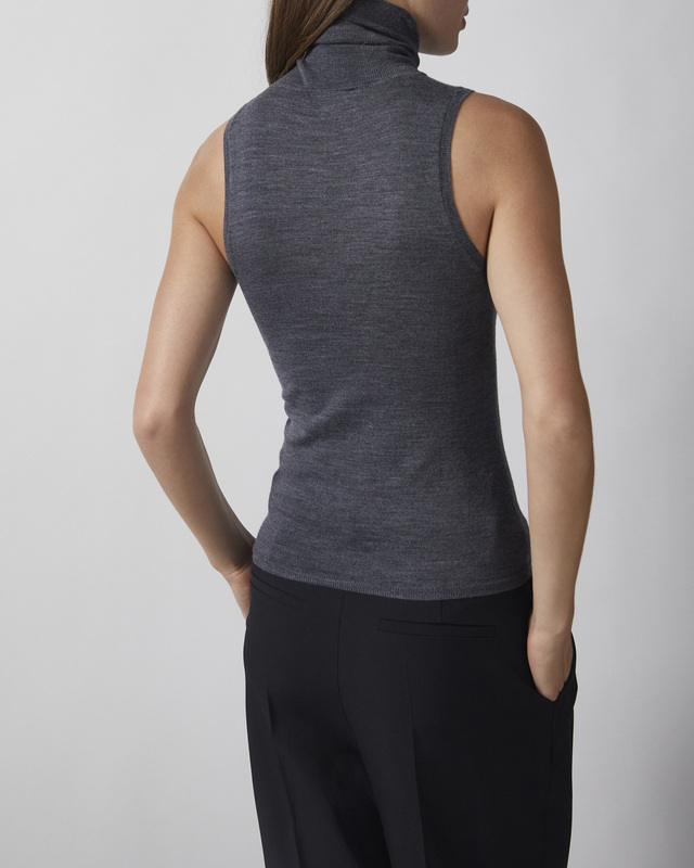 Wakakuu Icons Topp Sleeveless Merino Turtleneck Dark Grey XL
