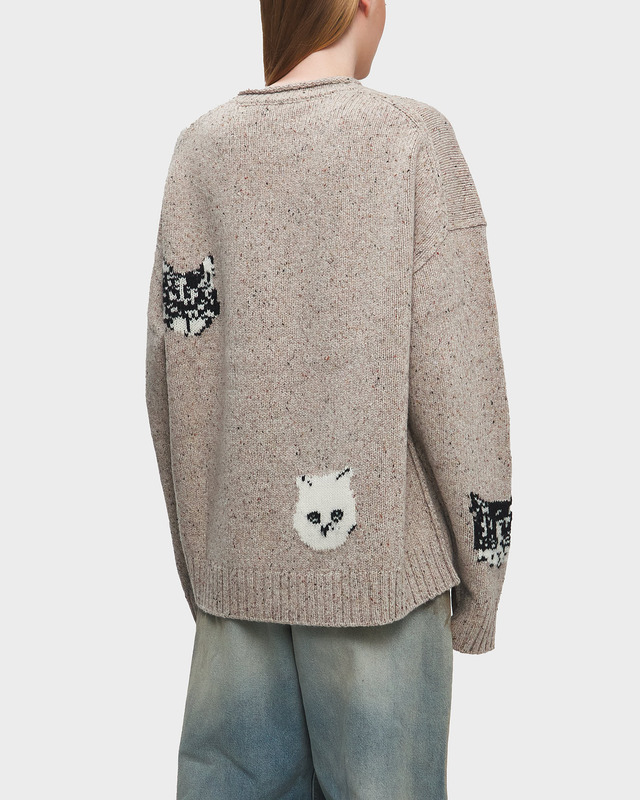 Acne Studios Tröja Knitted Jacquard Beige S