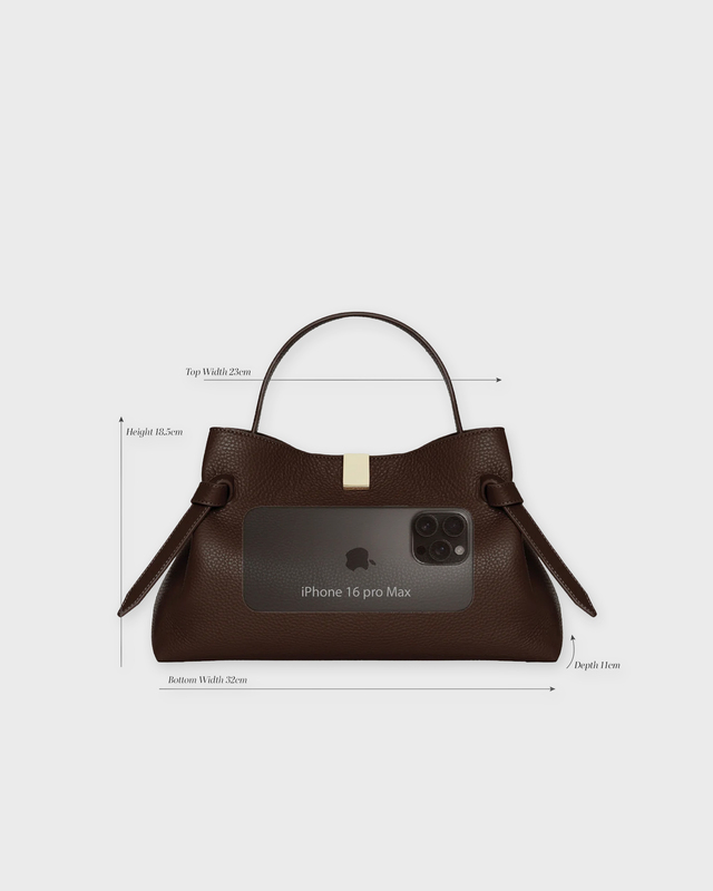 YUZEFI Väska Gyoza Pebble Grain Leather Creme ONESIZE