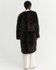 Almada Frakke Gemma Fur Leather Chocolate M