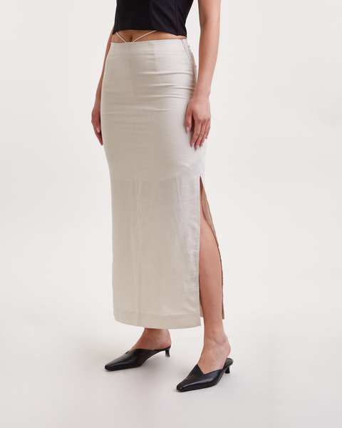 Skirt MalouGZ Linen MW Beige 1