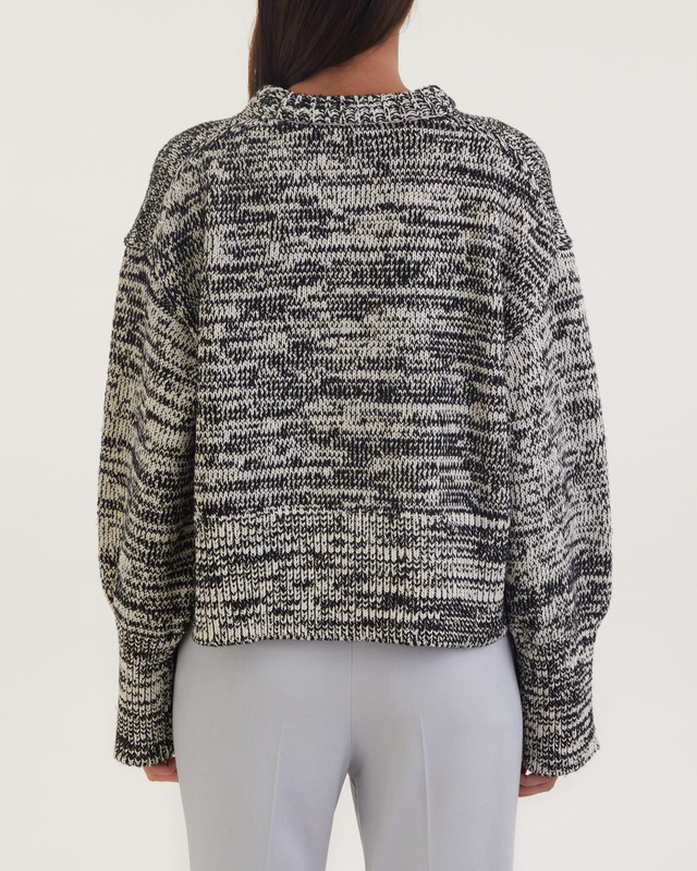 Dagmar Sweater Mouline Knit Svart/vit XS