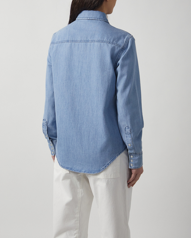 Wakakuu Icons Skjorta Anja Denim Light blue wash XL