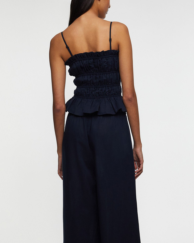 Wakakuu Icons Top Valencia Linen Navy S
