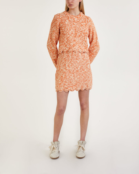 Kjol Nadia Knitted Orange 1