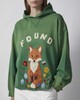 Found Hoodie Wildlife Embroidered Unisex Green XL