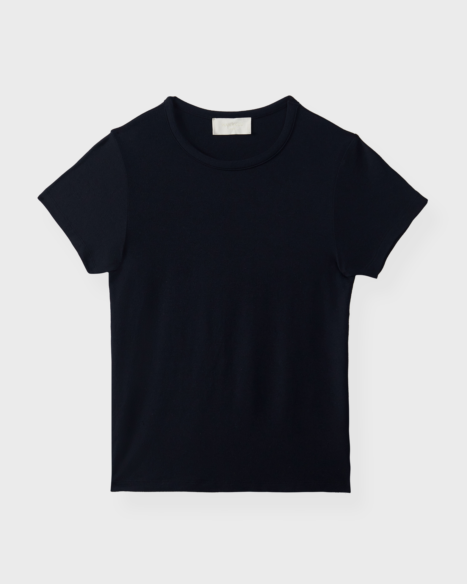 Wakakuu Icons Women's Black T-Shirt Baby Tee Modal Xs