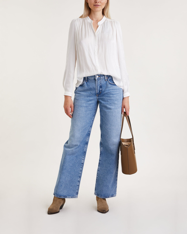 Zadig & Voltaire Blus Tchin Satin Vit S