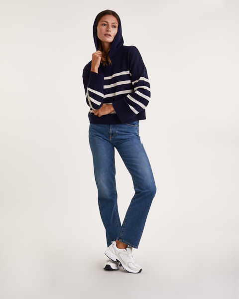 Tröja Solange Stripe Hoodie Navy 2
