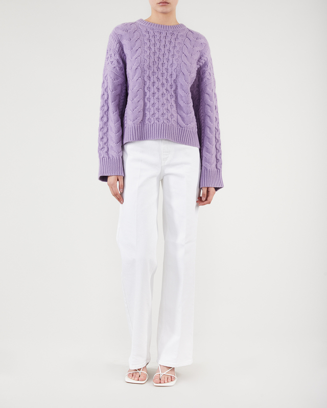Wakakuu Icons Emma Cable Knit Lila S