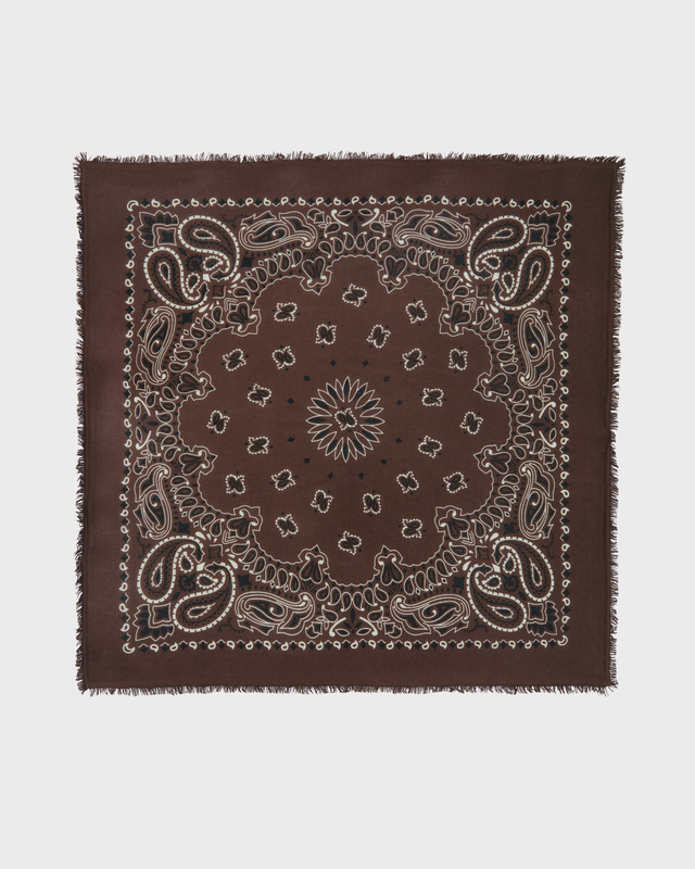 Kujten Hachiko Cashmere Bandana Scarf Brun ONESIZE