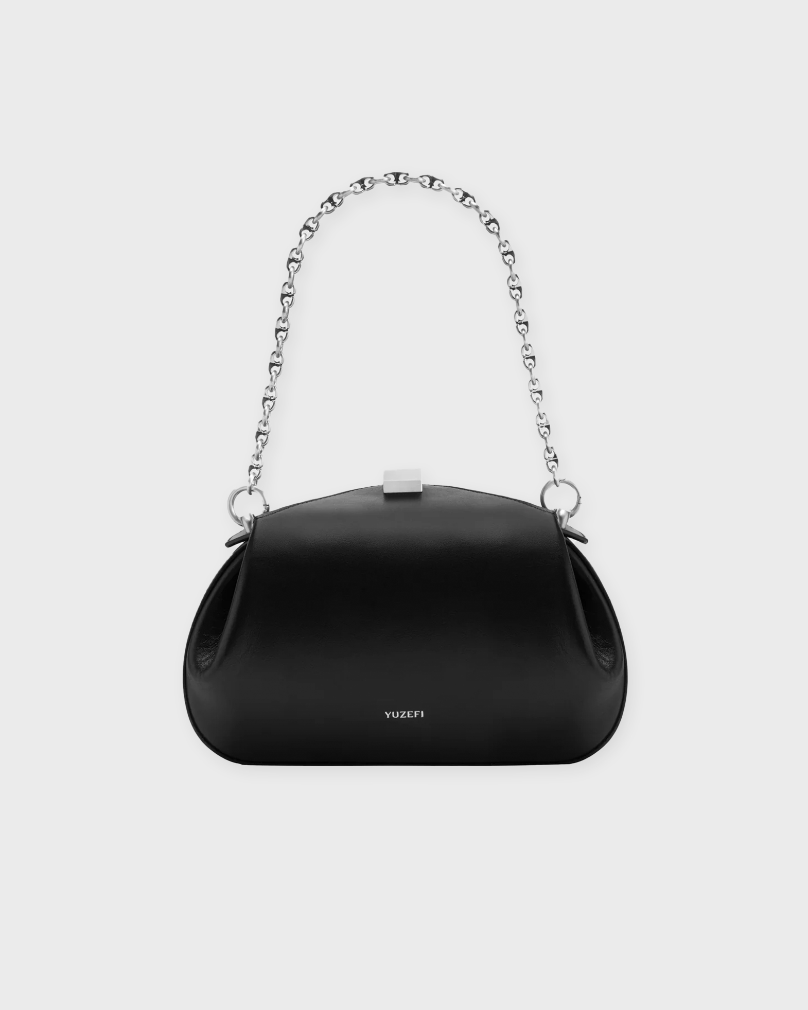 Yuzefi Women's Black Bag Oyster Clutch Mini Onesize